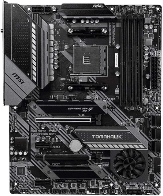 MAG X570S Tomahawk MAX Wi-Fi Gaming Motherboard - ATX, AMD Socket AM4, DDR4, PCIe 4.0, CrossFire, M.2 Slots, Wi-Fi 6E