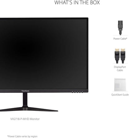 VX2718-P-MHD 27-Inch 1080P Gaming Monitor with 180Hz Refresh Rate and 1ms Response Time, Featuring FreeSync and Eye Care Technology, HDMI and DisplayPort Inputs