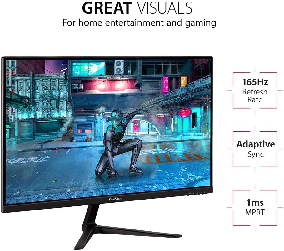 VX2718-P-MHD 27-Inch 1080P Gaming Monitor with 180Hz Refresh Rate and 1ms Response Time, Featuring FreeSync and Eye Care Technology, HDMI and DisplayPort Inputs
