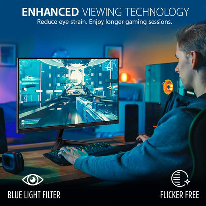 VX2718-P-MHD 27-Inch 1080P Gaming Monitor with 180Hz Refresh Rate and 1ms Response Time, Featuring FreeSync and Eye Care Technology, HDMI and DisplayPort Inputs