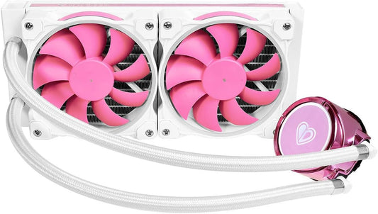 ID-COOLING PINKFLOW 240mm AIO CPU Liquid Cooler with 5V ARGB, Compatible with LGA1700, Intel 1700/115X/1200, AMD AM5/AM4, Includes Dual 120mm RGB Fans