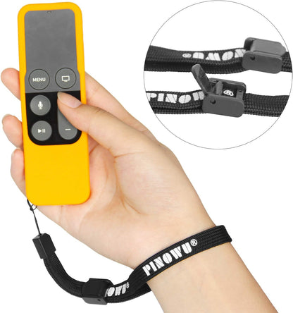 [2 Pack] Remote Cover Case Compatible for Apple TV 4Th Generation - Light Weight [Anti Slip] Shockproof Silicone Remote Sleeve for TV 4Th Siri Remote Controller with Lanyard (Orange+Purple)